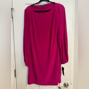Bright Pink Long Sleeve Dress